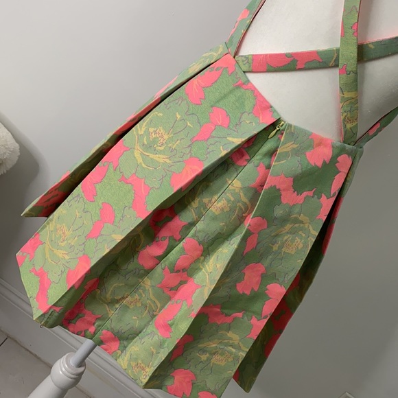 Dolce Vita Floral Sleeveless Dress in Green and Pink - Picture 6 of 8